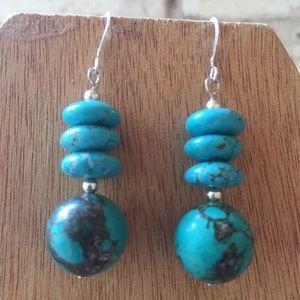 Sterling silver and turquoise earrings